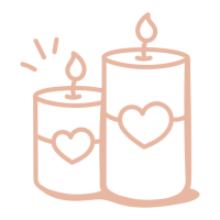 pictogramme de 2 bougies